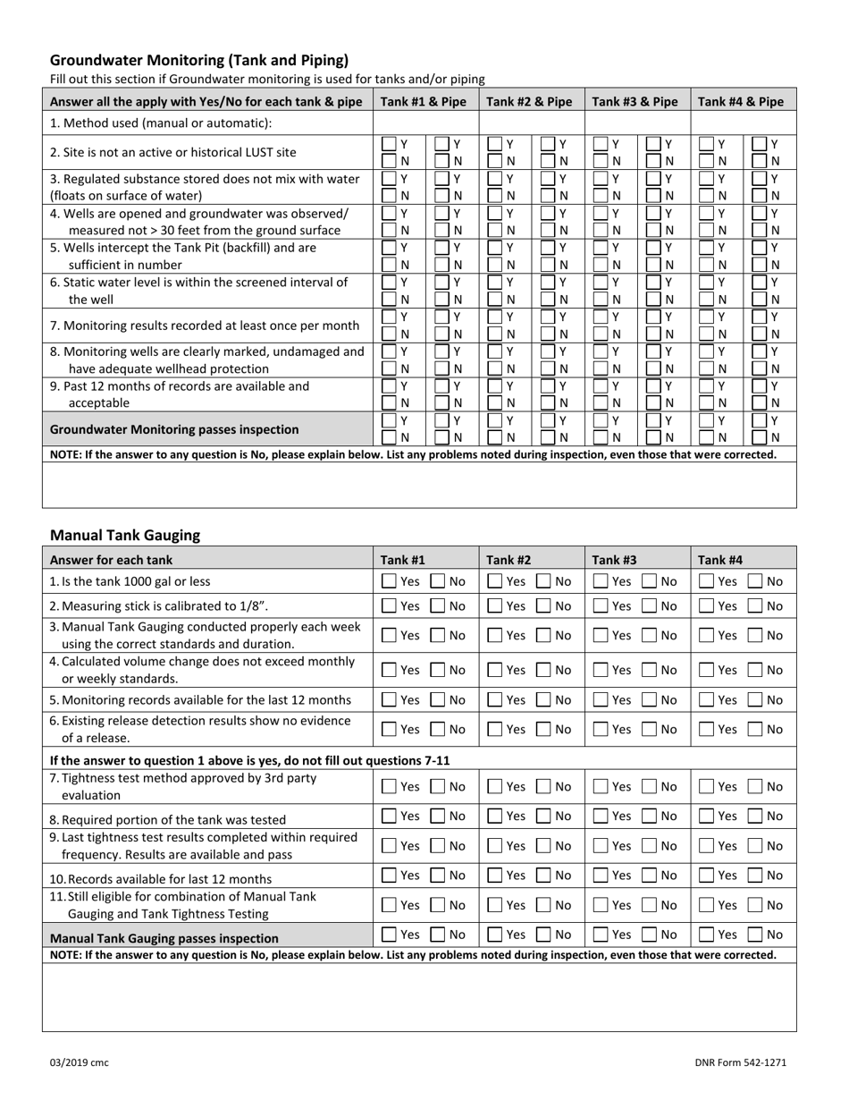 DNR Form 542-1271 Compliance Inspection Field Notes - Iowa, Page 6