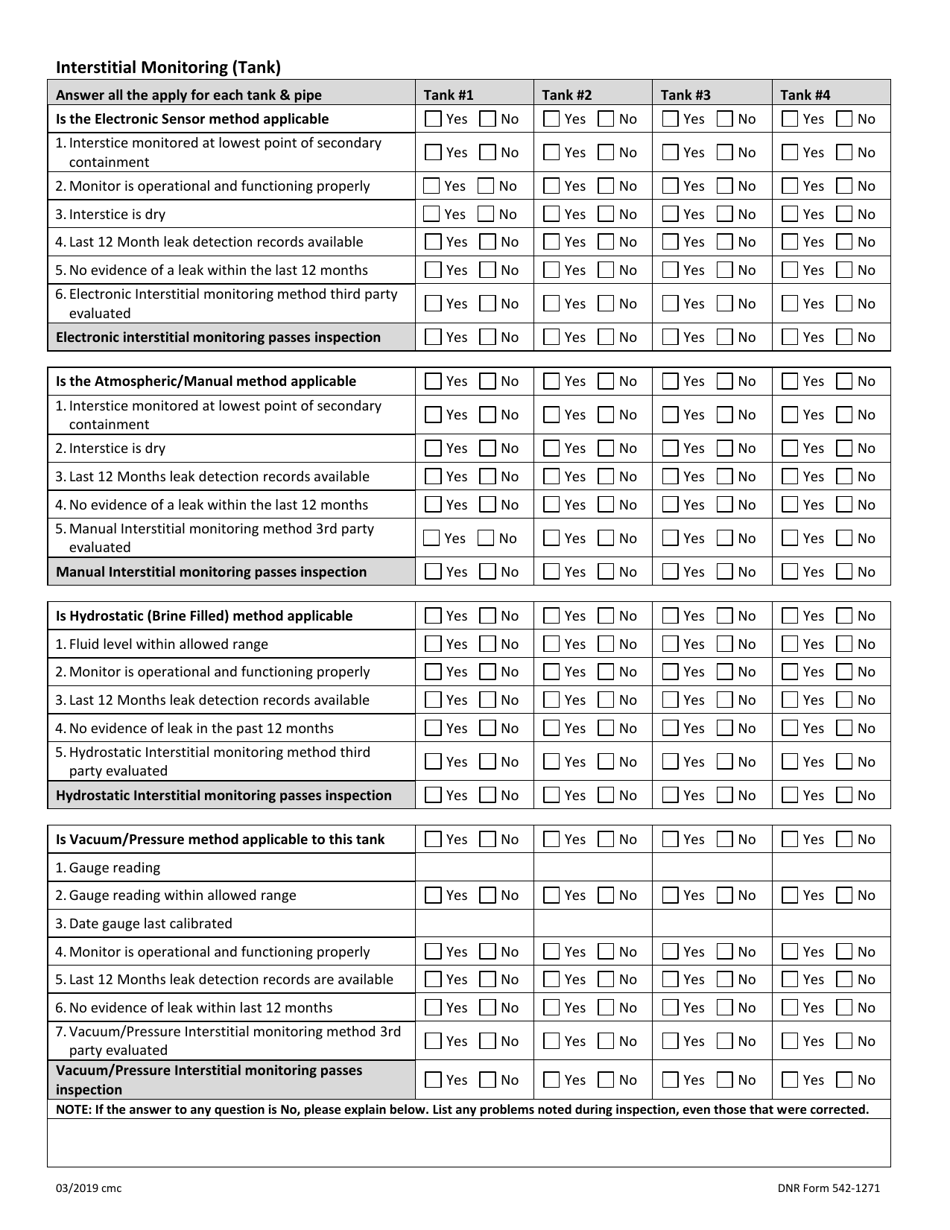 DNR Form 542-1271 Compliance Inspection Field Notes - Iowa, Page 7