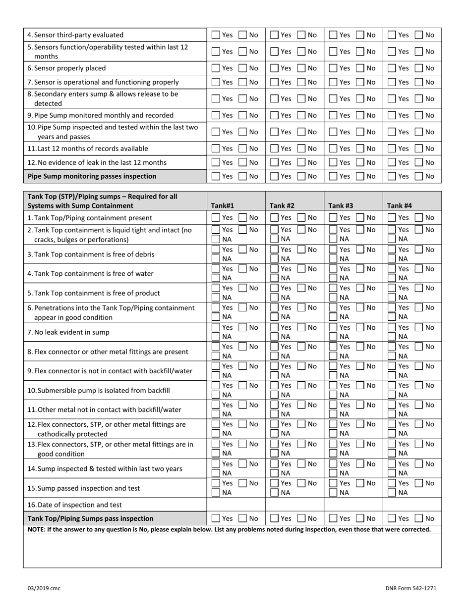 DNR Form 542-1271 Compliance Inspection Field Notes - Iowa, Page 9