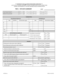 DNR Form 542-0165 Tier 1 Report Leaking Underground Storage Tank Site Assessment - Iowa, Page 2