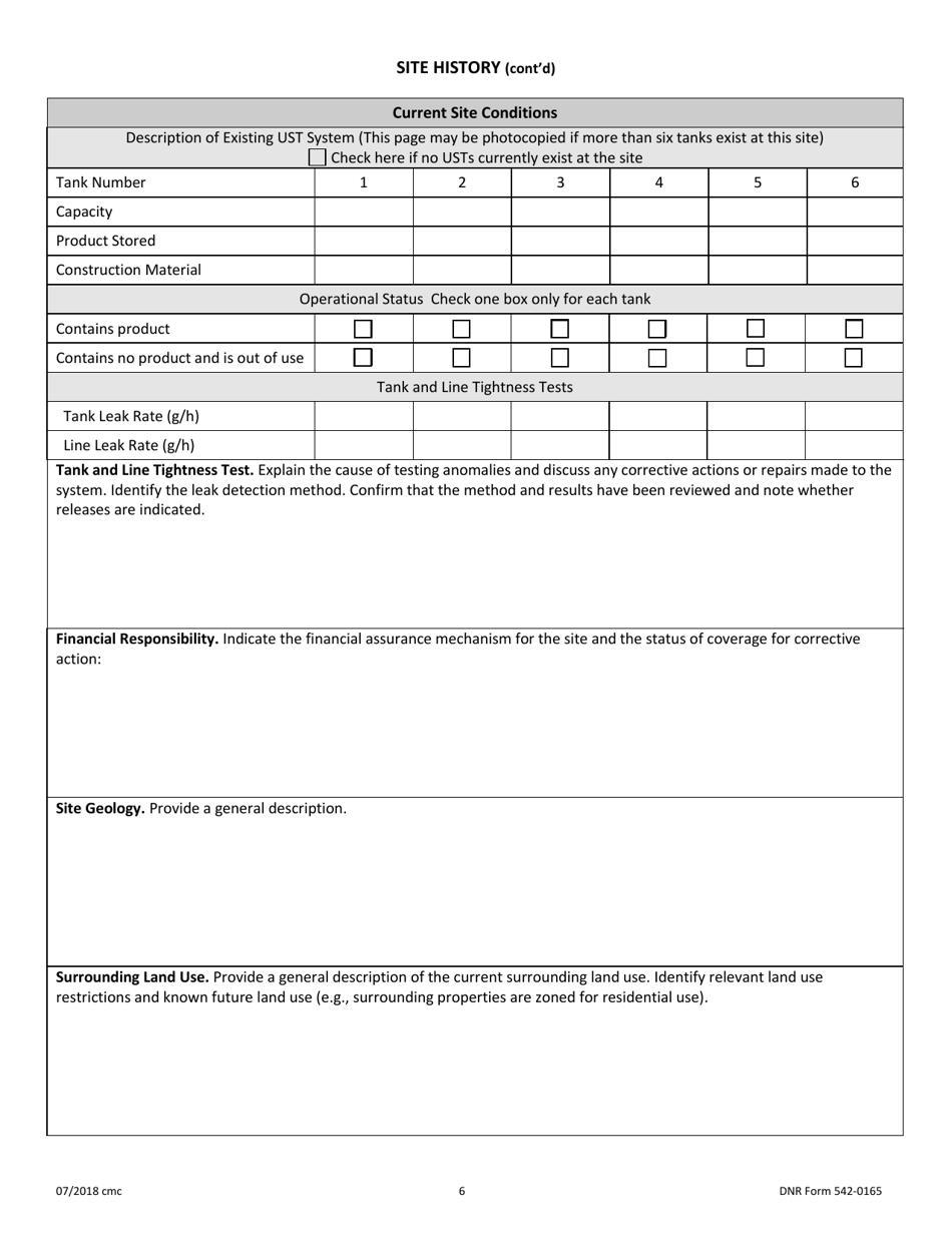 DNR Form 542-0165 Tier 1 Report Leaking Underground Storage Tank Site Assessment - Iowa, Page 6
