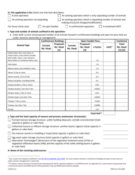 DNR Form 542-4001 Individual Npdes Permit Application for &quot;open Feedlot&quot;, &quot;confinement&quot; &amp; &quot;combined&quot; Cafo Operations Required to Obtain Npdes Permit - Iowa, Page 2