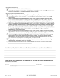 DNR Form 542-0960 Real Estate Transfer - Groundwater Hazard Statement - Iowa, Page 2