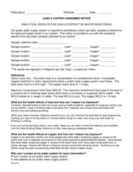 Document preview: Lead & Copper Consumer Notice - Iowa
