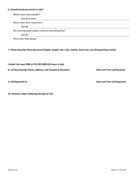 DNR Form 542-0267 Water System Report of Suspicious Activity - Iowa, Page 2