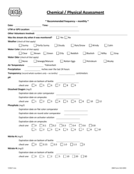 DNR Form 542-0393 Chemical / Physical Assessment - Iowa