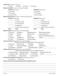 DNR Form 542-0391 Habitat Assessment - Iowa, Page 2