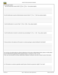 DNR Form 542-1258 Npdes and Operation Permits/Petition for Waiver or Variance - Iowa, Page 3
