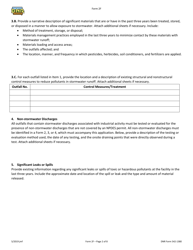 Form 2F (DNR Form 542-1380) &quot;Npdes Permit Application Form for Industrial Facilities That Discharge Stormwater Associated With Industrial Activity&quot; - Iowa, Page 2