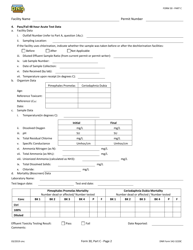 Form 30 (DNR Form 542-3220C) Part C Npdes Permit Application - Toxicity Testing Data - Iowa, Page 2