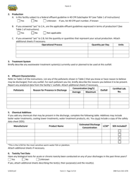 DNR Form 3 Npdes Permit Application Form for Industrial Facilities That Discharge Process Wastewater (Existing) - Iowa, Page 2