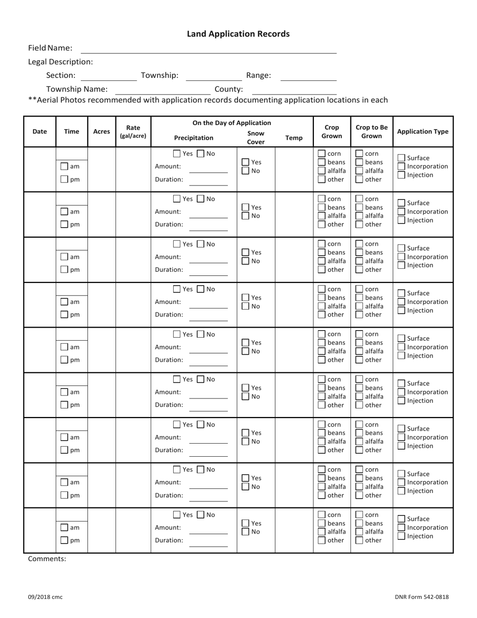 DNR Form 542-0818 Annual Monitoring Report for Land Application of Wastewater - Iowa, Page 3
