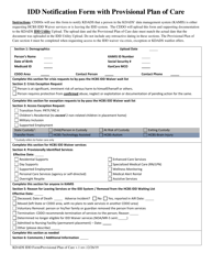 &quot;Idd Notification Form With Provisional Plan of Care&quot; - Kansas