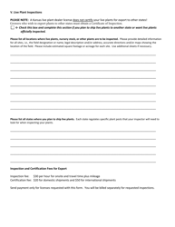 Kansas Live Plant Dealer License Application - Kansas, Page 3