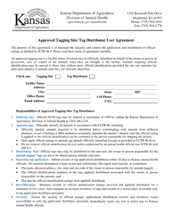 Approved Tagging Site/ Tag Distributor User Agreement - Kansas