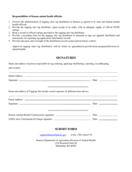 Approved Tagging Site/ Tag Distributor User Agreement - Kansas, Page 2