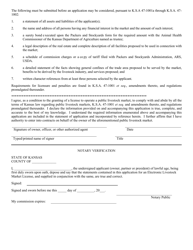 Application for New Kansas Public Livestock Market License - Kansas, Page 2