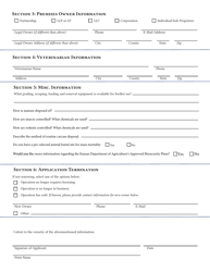 Application for Kansas Sheep/Goat Feedlot License - Kansas, Page 2
