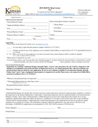 Document preview: Pet Shop License Application - Kansas