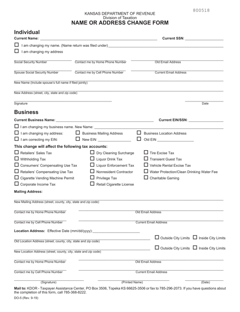 Form DO-5  Printable Pdf