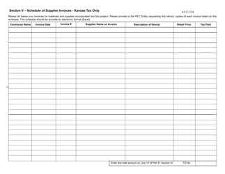Form ST-21PEC Sales and Use Tax Refund Application for Use by Pec Entities - Kansas, Page 7