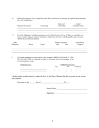 Domestic Relations Affidavit - Kansas, Page 6