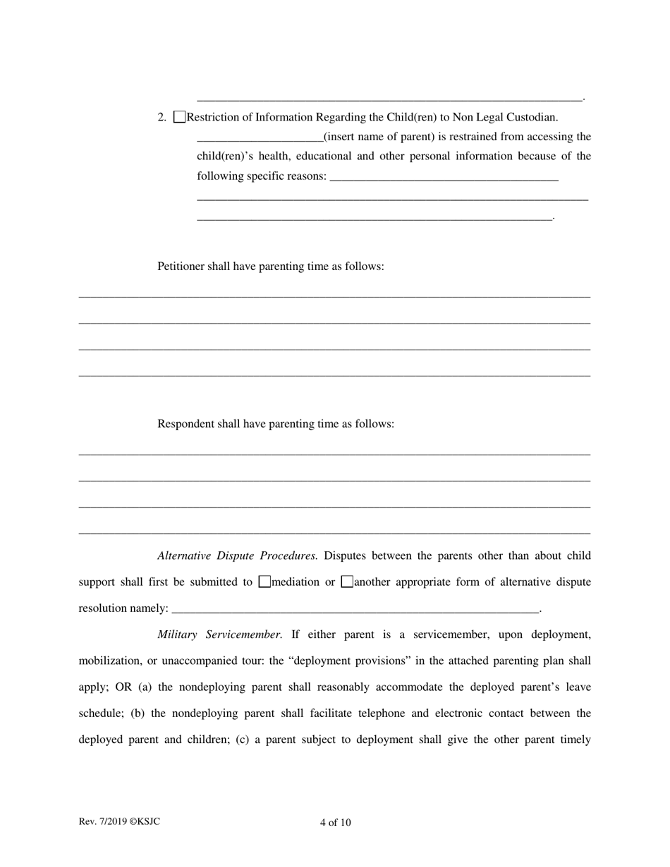 Decree of Divorce (With Children) - Kansas, Page 4