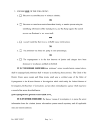 Order for Expungement of Arrest Record - Kansas, Page 2