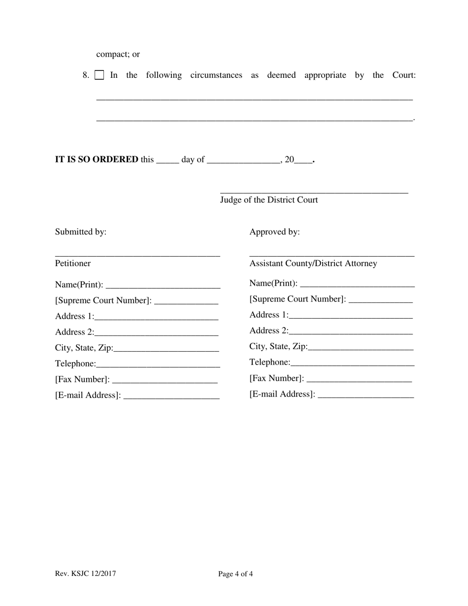 Order for Expungement of Arrest Record - Kansas, Page 4