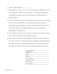 Petition for Expungement of Conviction or Diversion - Kansas, Page 2