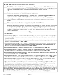 Final Consent Order of Protection From Abuse - Kansas, Page 2