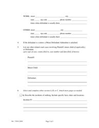 Petition for Protection From Stalking, Sexual Assault, or Human Trafficking Order - Kansas, Page 2