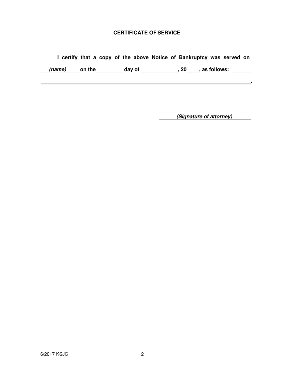 Notice of Bankruptcy - Kansas, Page 2