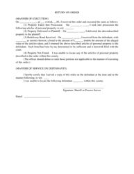 Order for Delivery of Property - Kansas, Page 2