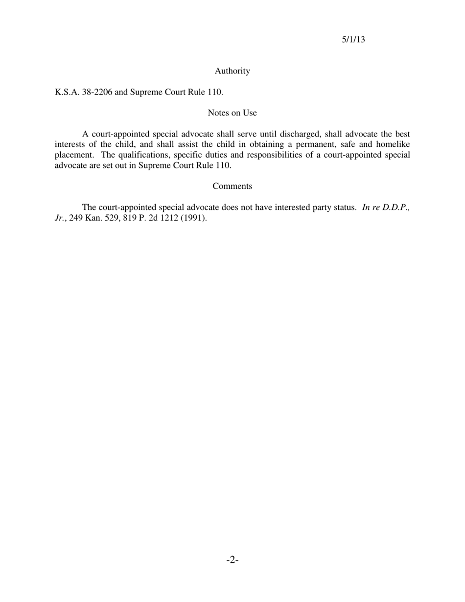 Form 117 Oath of Court Appointed Special Advocate - Kansas, Page 2