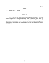 Form 125 Subpoena - Kansas, Page 3