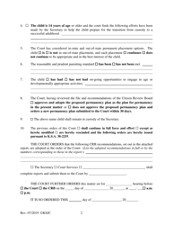 Form 188.2 Permanency Hearing Order Based on the Citizen Review Board Recommendations Hearing Post-termination - Kansas, Page 2