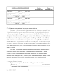 Form 176 Order for Custody and Adopting Parenting Plan - Kansas, Page 4