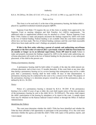 Form 219.5 Indian Child Welfare Act Qualified Residential Treatment Program Placement Permanency Hearing Journal Entry and Order - Kansas, Page 9