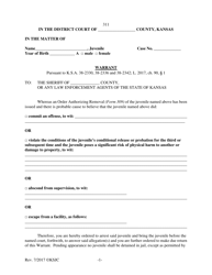Form 311 Warrant - Kansas