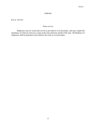 Form 317 Subpoena - Kansas, Page 2