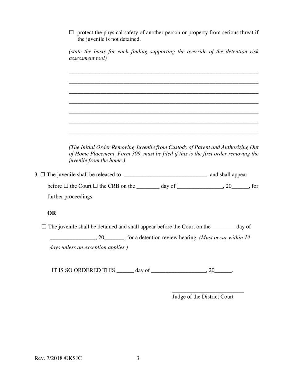 Form 314 - Fill Out, Sign Online and Download Fillable PDF, Kansas ...