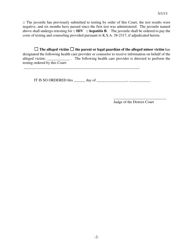 Form 321 Order for Infectious Disease Test - Kansas, Page 2