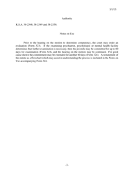 Form 324 Order Continuing Hearing on Motion to Determine Competency and Order for Commitment - Kansas, Page 3