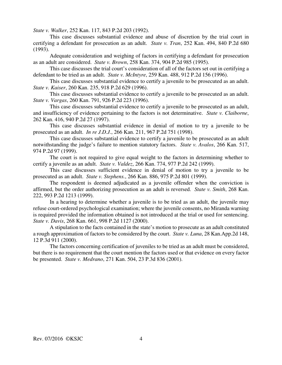 Form 329 Journal Entry of Hearing on Motion to Authorize Prosecution as an Adult - Kansas, Page 4