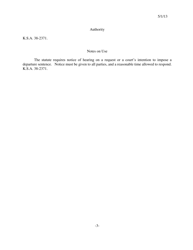 Form 354 Notice of Hearing on Motion to Impose Departure Sentence - Kansas, Page 3