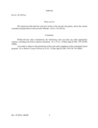 Form 372 Notice of Hearing on Motion to Modify Sentence - Kansas, Page 2