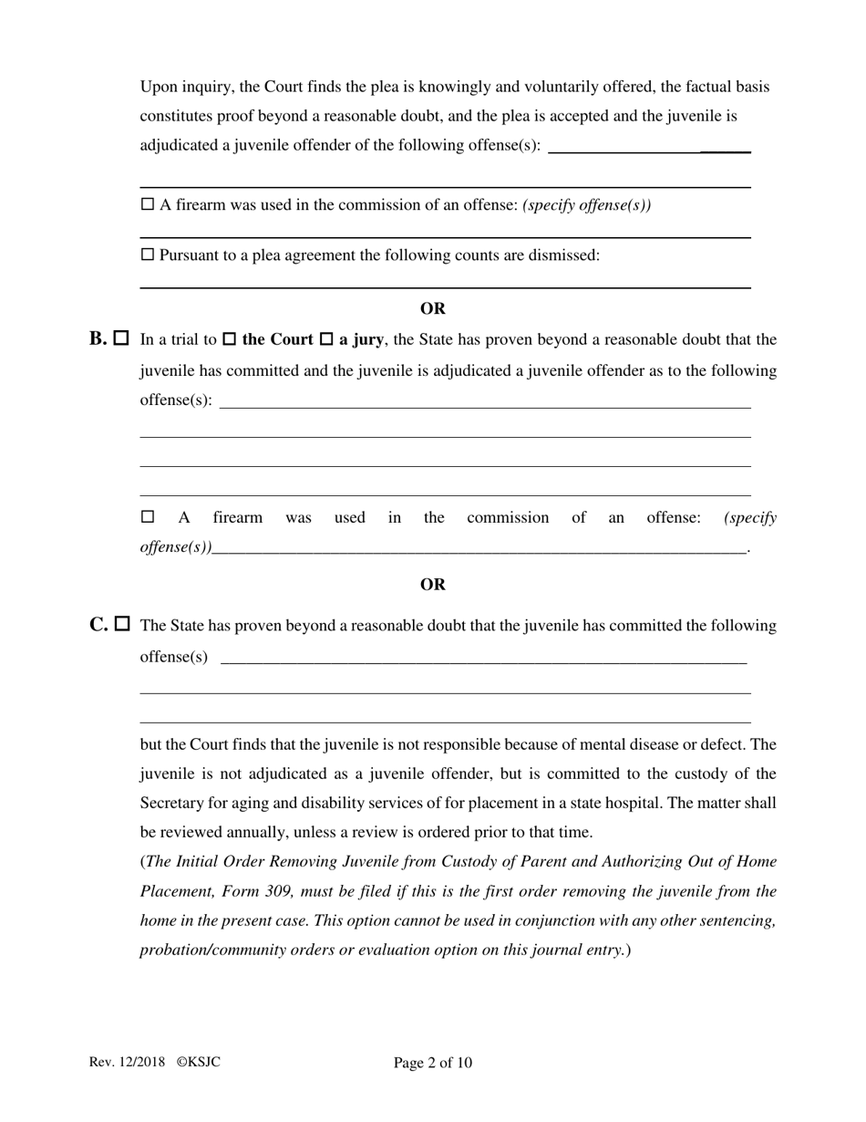 Form 342 Download Fillable PDF or Fill Online Journal Entry of ...