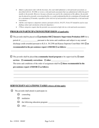 Form 342 Journal Entry of Adjudication and Sentencing - Kansas, Page 5