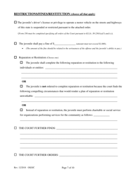 Form 342 Journal Entry of Adjudication and Sentencing - Kansas, Page 7